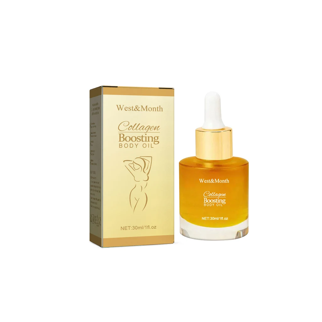 West&Month Collagen Boosts Body Essential Oils, Firming Tummy Arm Moisturizing Skin Slimming Oil - 30Ml