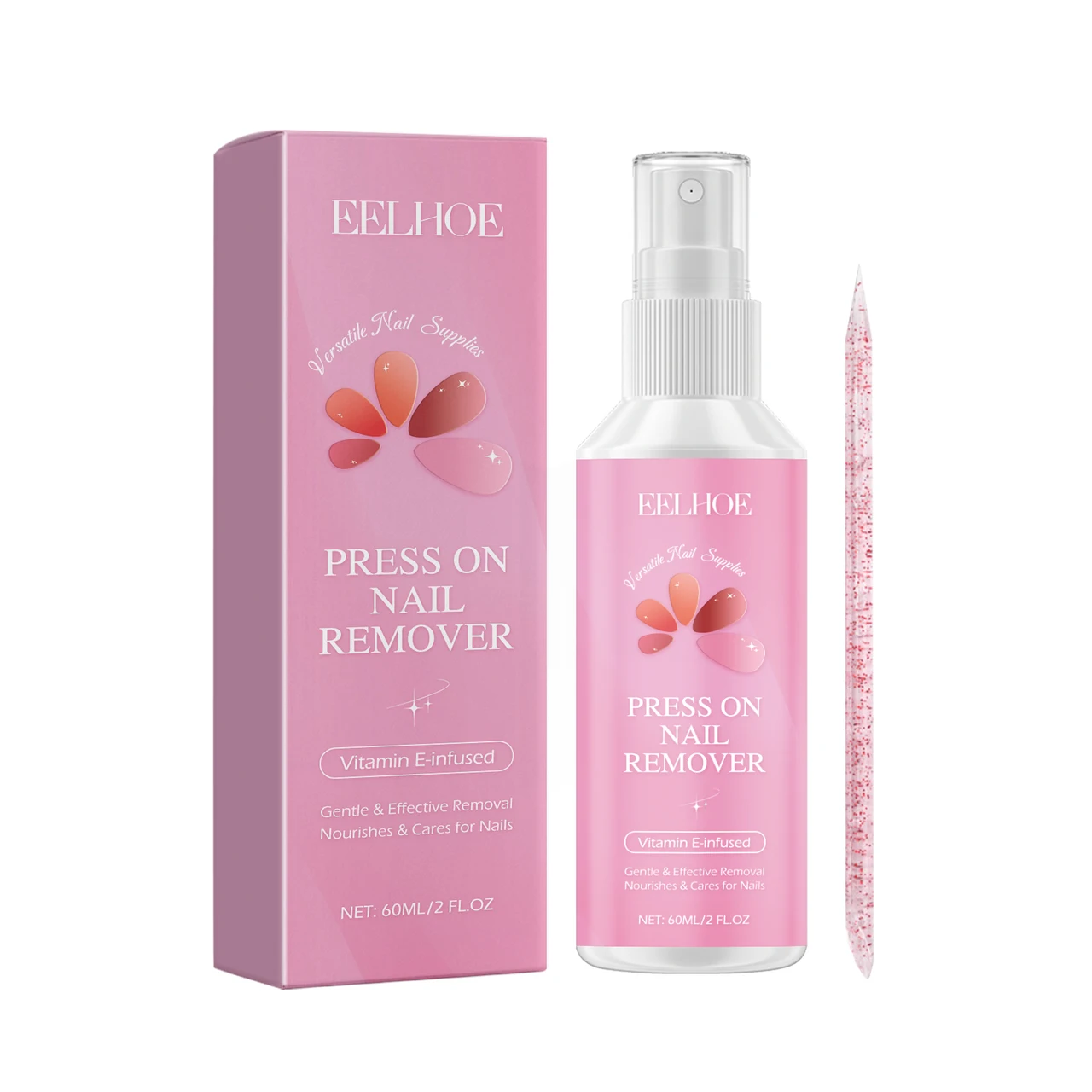 EELHOE Nail Glue Remover Gentle Remover Nail Polish Gel Dissolves Nail Polish Salon Nail Polish Remover - 60Ml