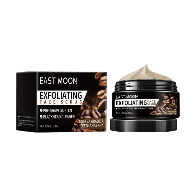 East Moon Coffee Facial Scrub, Men's Facial Hair Cleanser Pores Refreshing Comfort Cleansing Cream 100G - Shop at LoveMi