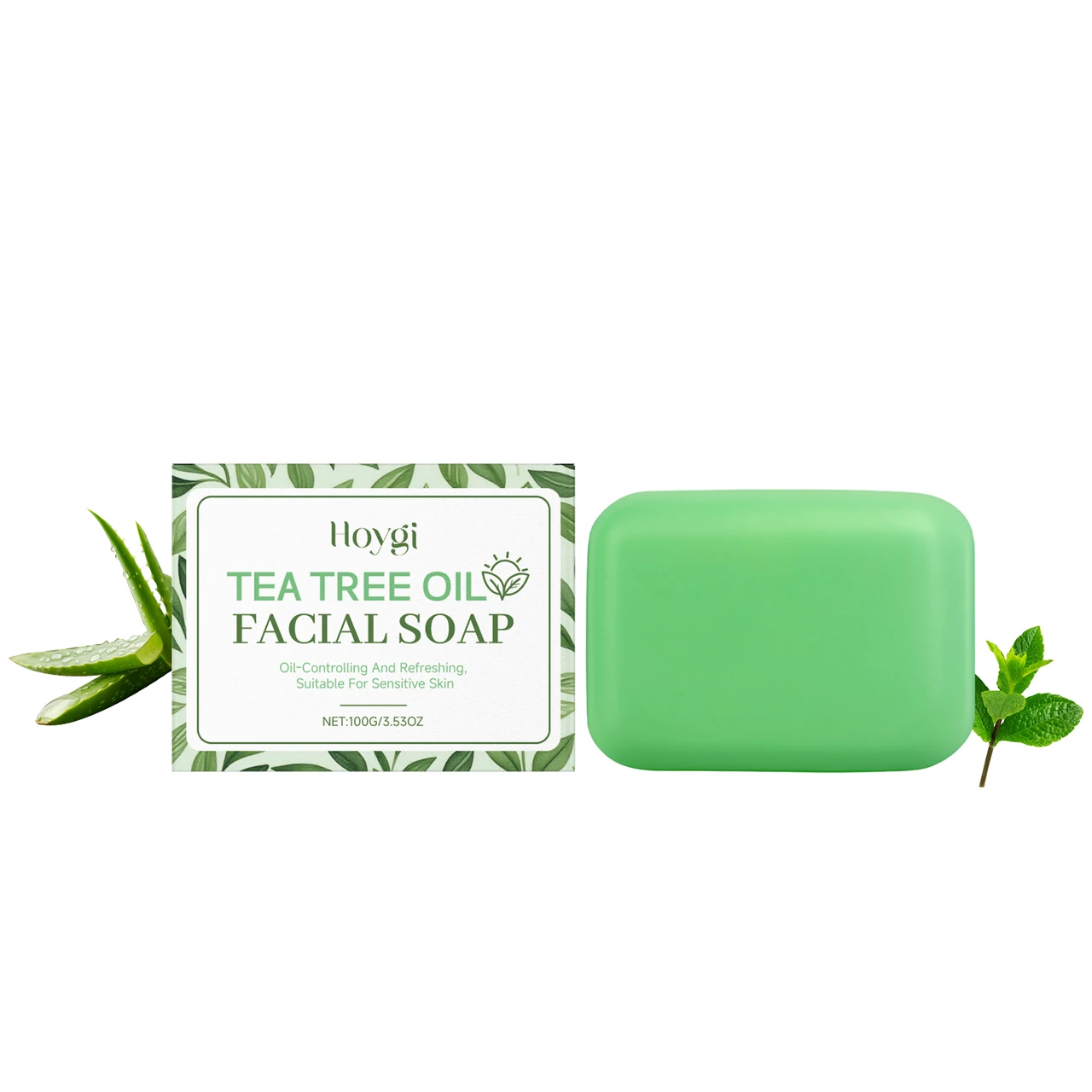 Hoygi Tea Tree Oil Facial Cleansing Soap Gently Cleanses The Facial Skin, Providing A Refreshing, Comfortable And Non-Tight Sensation. It Is A Refr...