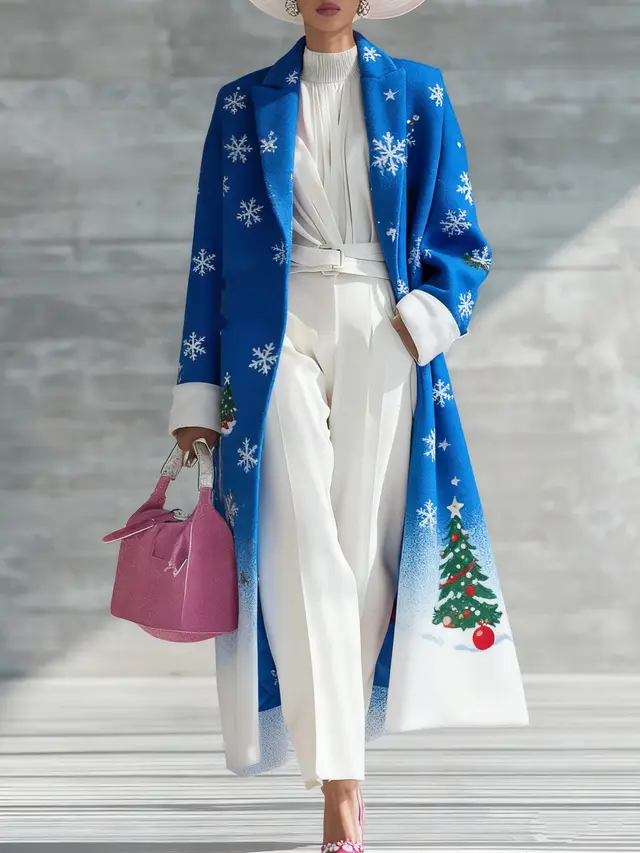 Printed Casual Lapel Long sleeved Long Coat 4Style - Shop at LoveMi