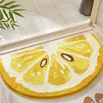 Lemon Fruit Bath Mats Cute Bathroom Rugs - Yellow