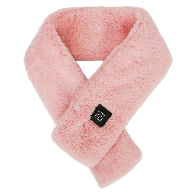 Electric Heated Scarf USB Heating Neck Wrap Unisex Winter Heated Neck Shawl Soft Warm Scarves With 3 Heating Modes Pink - Shop at LoveMi