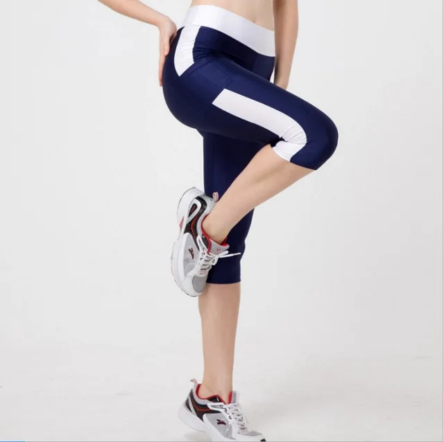 Stretch plus size leggings Navy White - Shop at LoveMi