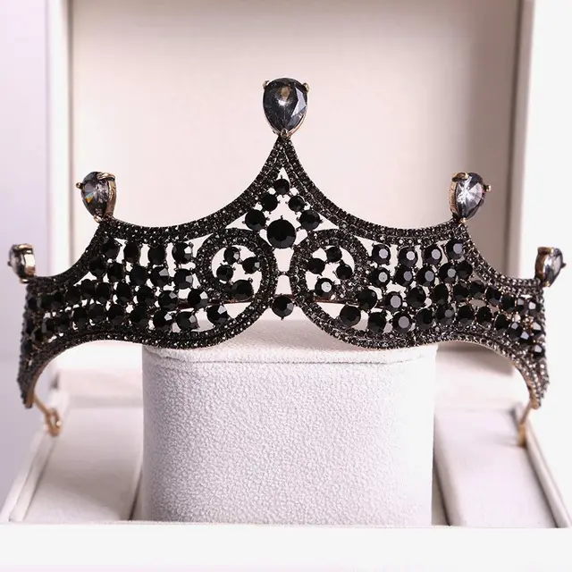 Vintage Baroque Black Zircon Photography Accessories Black - Shop at LoveMi