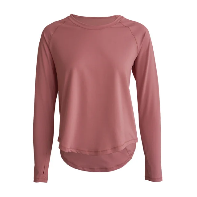 Running wear long sleeves Brown Red - Shop at LoveMi