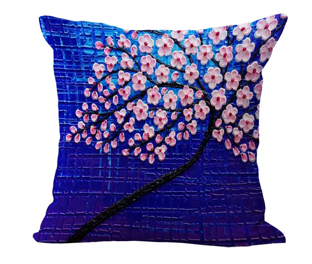 Oil painting cotton and linen pillowcase P1011 17 - Shop at LoveMi