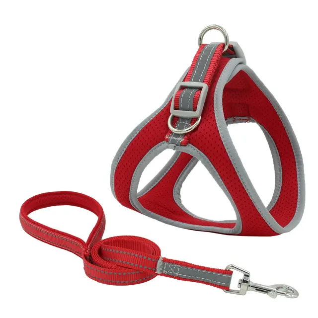 New pet chest harness vest type traction rope Red - Shop at LoveMi