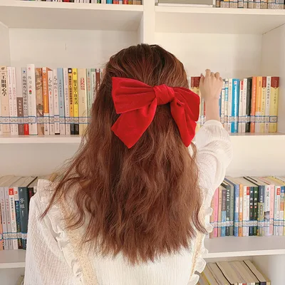 Bow hairpin Japanese top clip Red Velvet - Shop at LoveMi