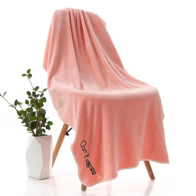 Thickened Youth Pie Microfiber Daisy Bath Towel Pink - Shop at LoveMi