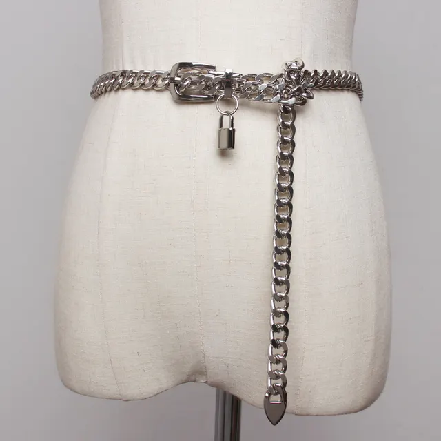 Metal chain belt Silver C - Shop at LoveMi