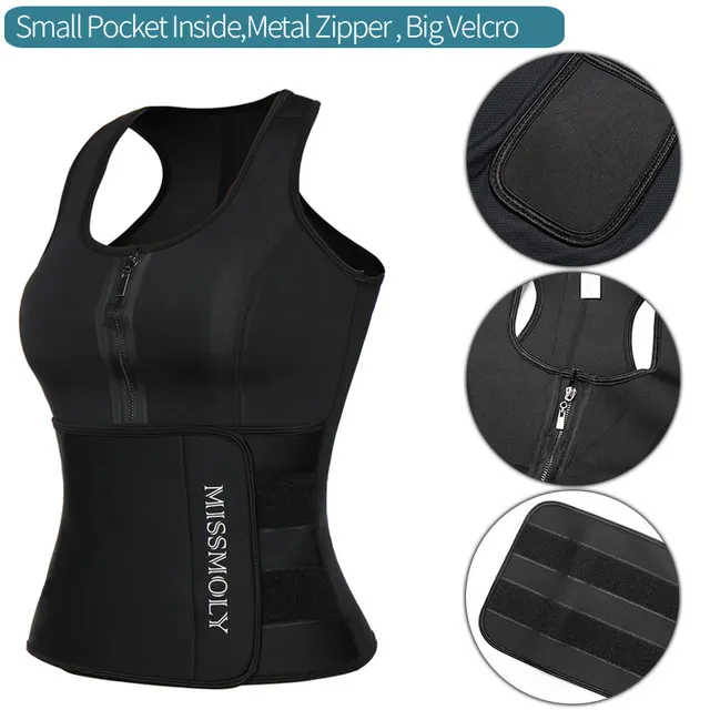 Women Neoprene Waist Trainer Sweat Sauna Suit Waist Cincher Black - Shop at LoveMi