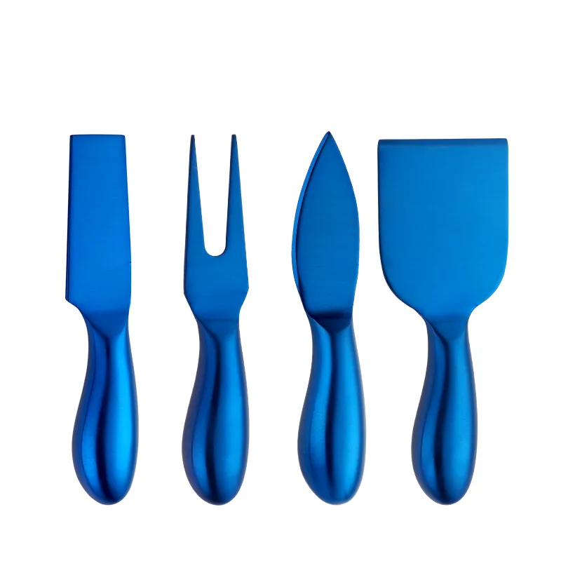 Stainless steel cheese cheese fruit knife and fork Blue - Shop at LoveMi