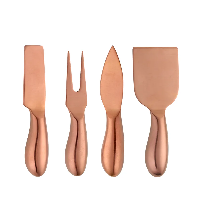 Stainless steel cheese cheese fruit knife and fork Rose Gold - Shop at LoveMi