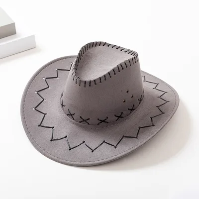 Casual flannel cowboy hat Grey - Shop at LoveMi