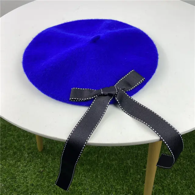 Ladies autumn and winter bud painter hat Royal Blue - Shop at LoveMi