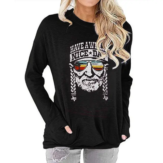 Have a Willie Nice Day neck and long sleeves Black - Shop at LoveMi