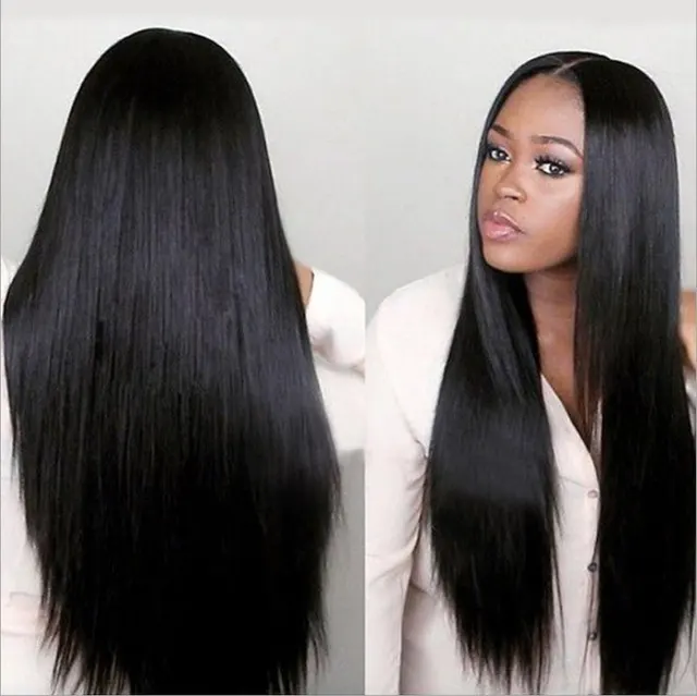 Black long straight hair wig cover Linen - Shop at LoveMi