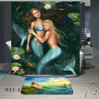 Waterproof and mildew thick shower curtain - 3Style
