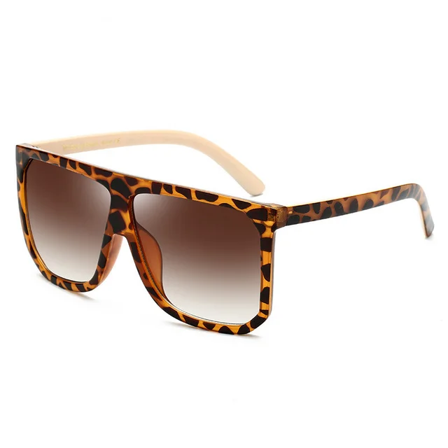 Women's Large Frame Fashionable Eye Protection Sunglasses Bright Leopard - Shop at LoveMi