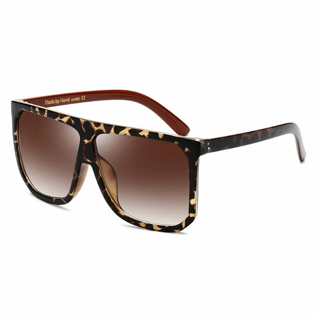 Women's Large Frame Fashionable Eye Protection Sunglasses Dark Leopard - Shop at LoveMi
