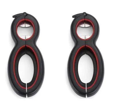 Multifunctional Easy Opener Six in One Bottle Can Opener Red 2Pcs - Shop at LoveMi