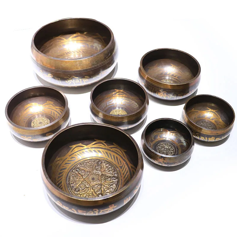 Buddha Yinbo Nibo Singing Bowl Yoga Meditation Chanting Meditation Sound Therapy Bowl 8Cm - Shop at LoveMi