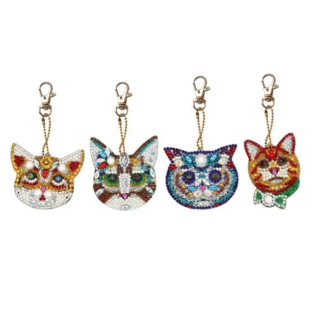 Cat Diamond Painting Keychain DIY Cat - Shop at LoveMi