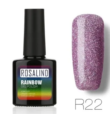 Nail free, long lasting, non toxic, nail polish, ROSALIND phototherapy glue, star studded rainbow system R22 - Shop at LoveMi