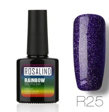 Nail free, long lasting, non toxic, nail polish, ROSALIND phototherapy glue, star studded rainbow system R25 - Shop at LoveMi