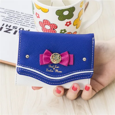 Kawaii Sailor Moon Short Wallets Blue - Shop at LoveMi