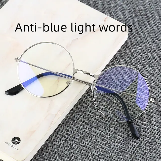 Literary ultralight anti blue light glasses Silver - Shop at LoveMi