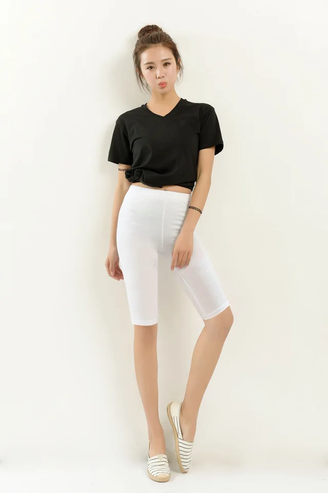 5 points plus size plus fat leggings insurance pants White - Shop at LoveMi