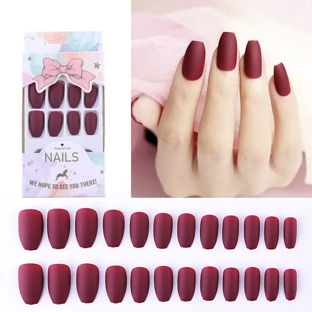 Frosted manicure patch Red - Shop at LoveMi