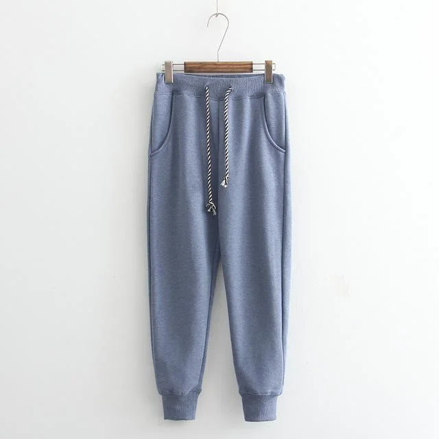 Simply Casual Drawstring Sweatpants for Women Blue - Shop at LoveMi