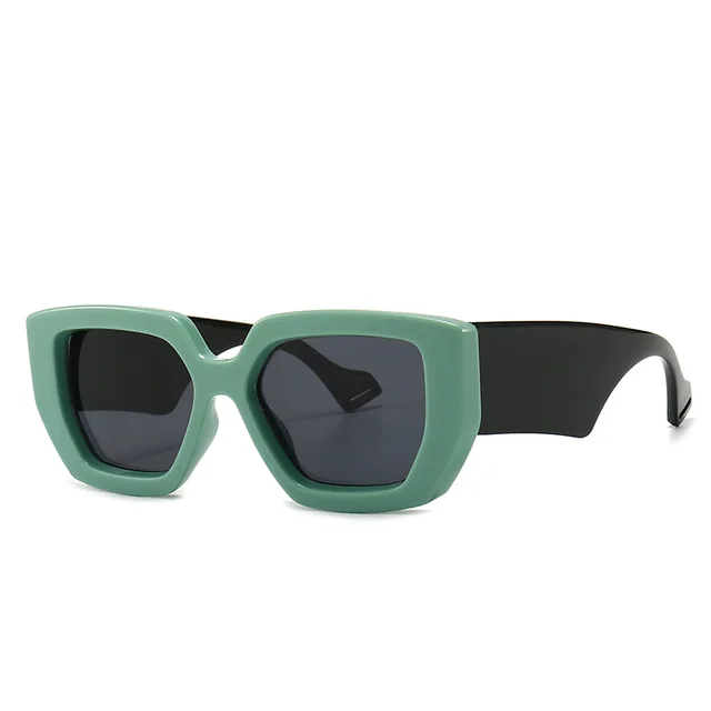 Modern retro sunglasses Green Black - Shop at LoveMi