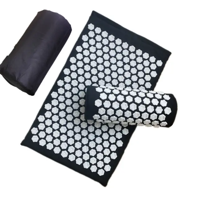 Massager Cushions Lotus Acupressure Mats Pillow Yoga Mats Black - Shop at LoveMi