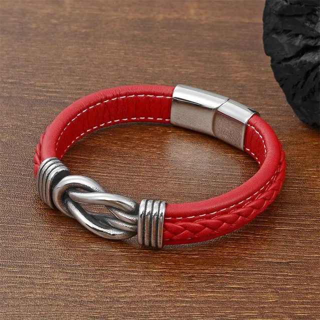 Minimally Woven Vintage Men's Leather Bracelet Style6 - Shop at LoveMi