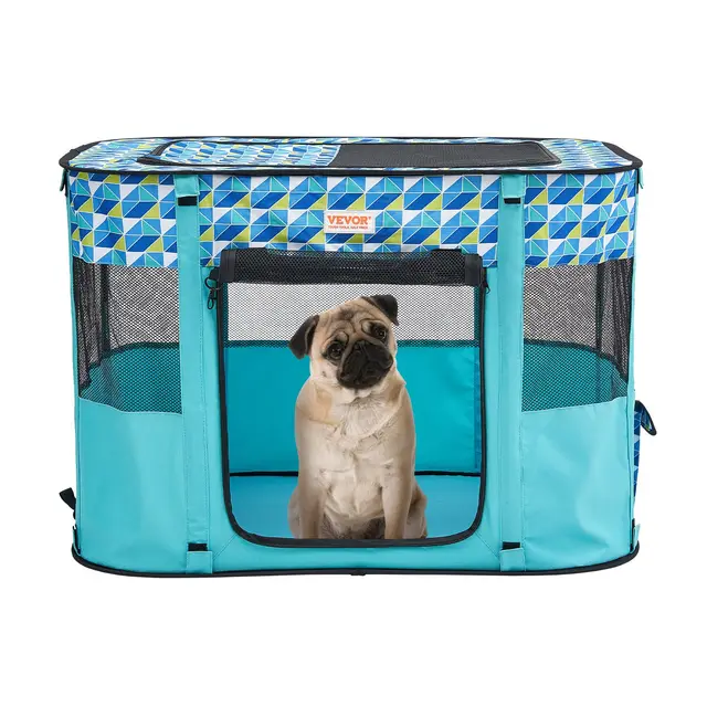 Foldable Pet Playpen, 32'' X 24'' X 22'' Portable Dog Playpen, Crate Kennel For Puppy, Dog, Cat, Waterproof 600D Oxford Cloth, Removable Zipper, Fo... Green - Shop at LoveMi