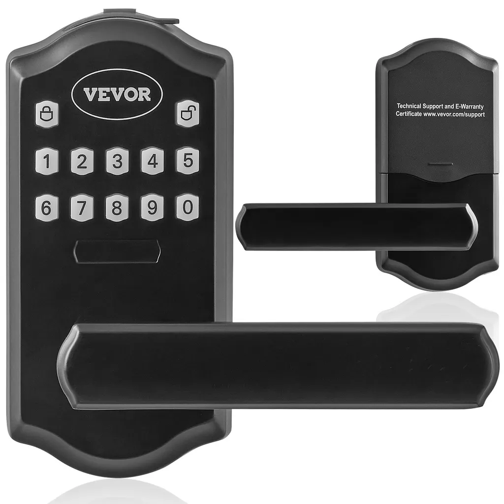 Keyless Entry Door Lock, Electronic Keypad Entry Lever, Password And Key Unlock Combination Door Lock, Auto-Locking Keypad Door Lock With Deadbolt ...