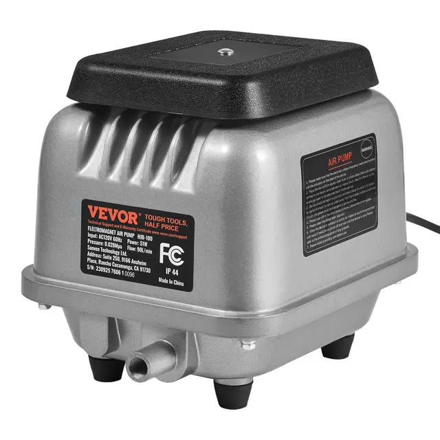 Linear Air Pump, 90L/Min Air Flow Septic Aerator Pump, Aeration System For 1/4 Acre 10 FT Deep Ponds, Water Gardens, Waste Treatment, Septic Tanks,... Gray - Shop at LoveMi