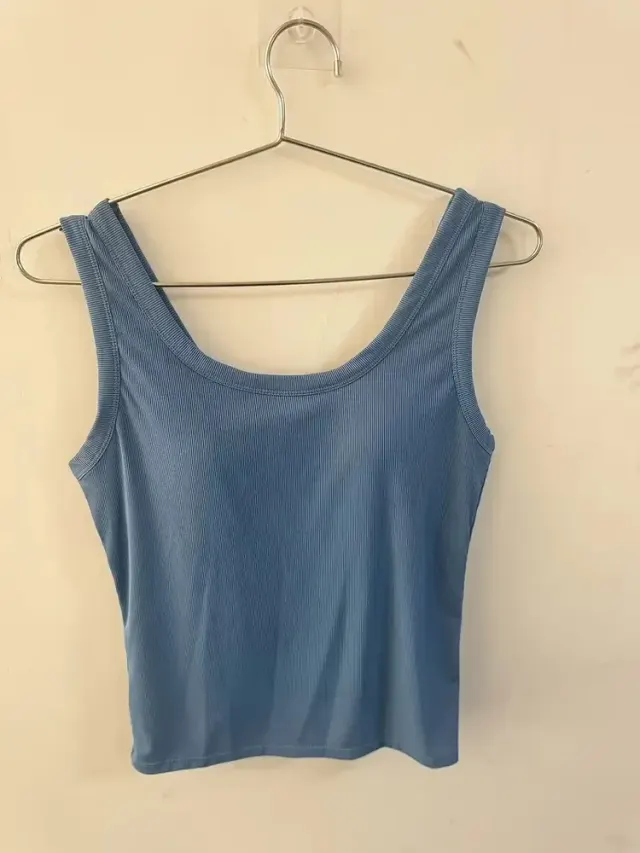 Ladies' Vest With Threaded Wide Shoulders, Comfortable And Seamless, With Built in Chest Pads, Suitable For Wearing As An Inner Layer Or Outer Laye... Xxlvibrantblue - Shop at LoveMi