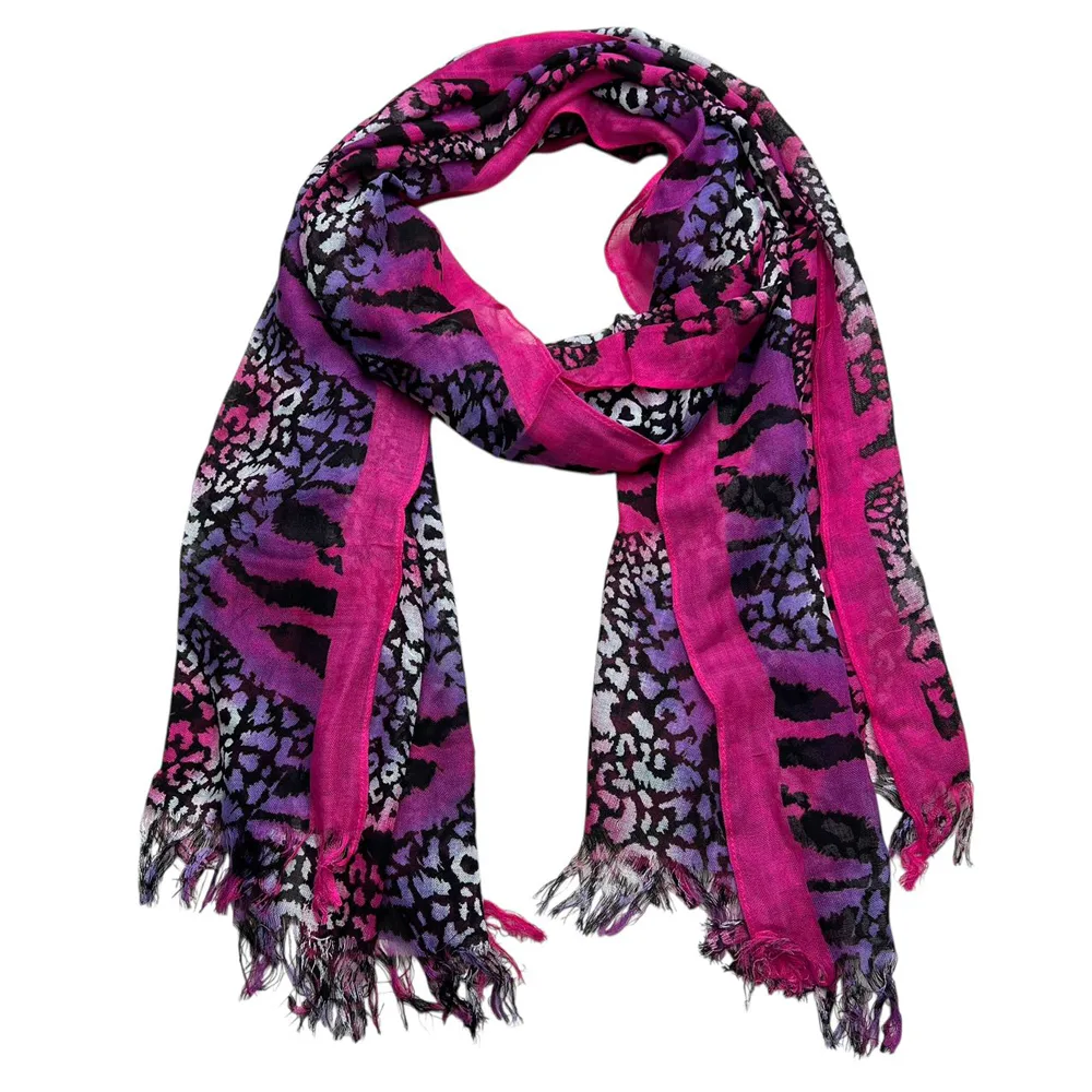 Extra Long Scarf,Bold Hot P Ink Pattern, Creative Knots Printed Scarf,vacation,daily Life,evening Party,Office Appropriate Subtlety For Women Men -...