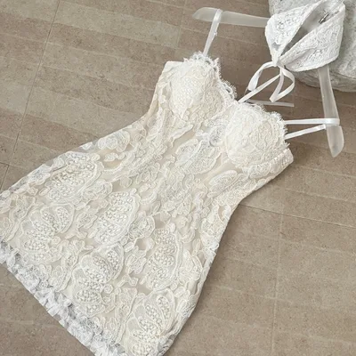 French Lace Mini Dress Club & Party Must HaveSexy French Halter Mini Dress Party & Prom Look Cream - Shop at LoveMi