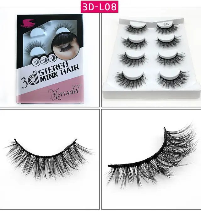 3D false eyelashes L08 Style - Shop at LoveMi