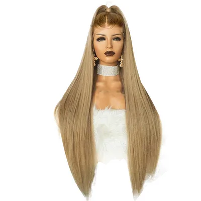 Lace Wig Linen Gradient Long Straight Hair 20 Inch - Shop at LoveMi