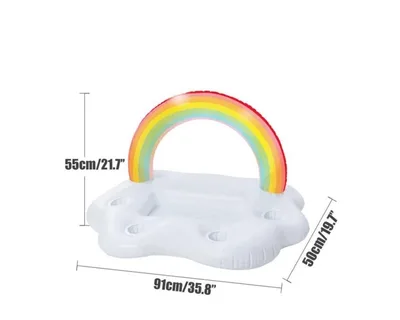 Gay Pride Rainbow Inflatable Pool Float Cooler Rainbow - Shop at LoveMi