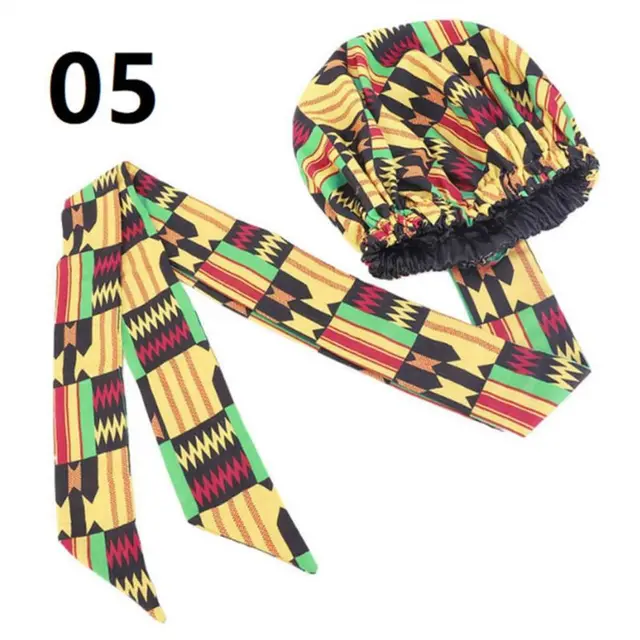 Popular color print African Ding ribbon round hat 5 Style - Shop at LoveMi