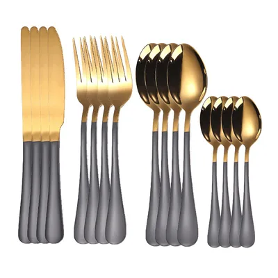 Western cutlery set Grey Gold - Shop at LoveMi