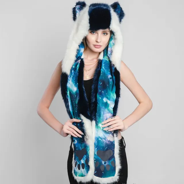 Faux fur hat Blue Starry Sky - Shop at LoveMi